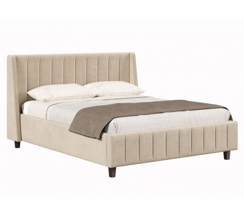 Кровать с подъемным механизмом Одри 160х200, кремовый велюр