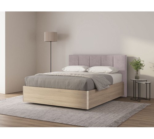 Кровать с подъемным механизмом Джулия 120х200, ясень анкор светлый/кремово-серый