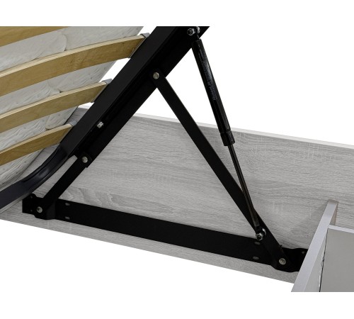 Кровать с подъемным механизмом Джулия 120х200, ясень анкор светлый/кремово-серый