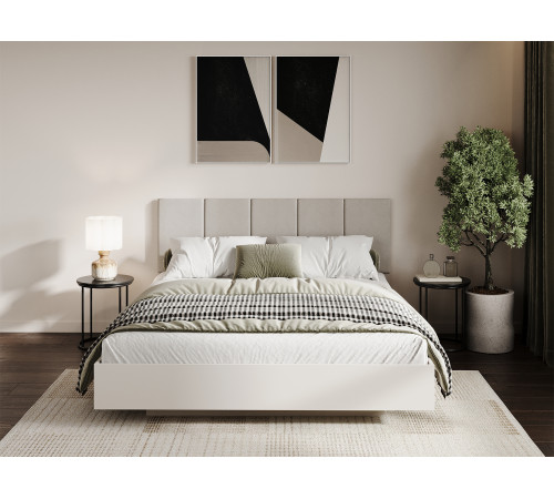 Кровать Мирен 160х200, кашемир/бежевый