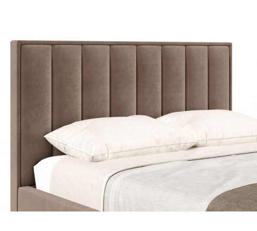 Кровать с подъемным механизмом Шерон 140х200, какао велюр