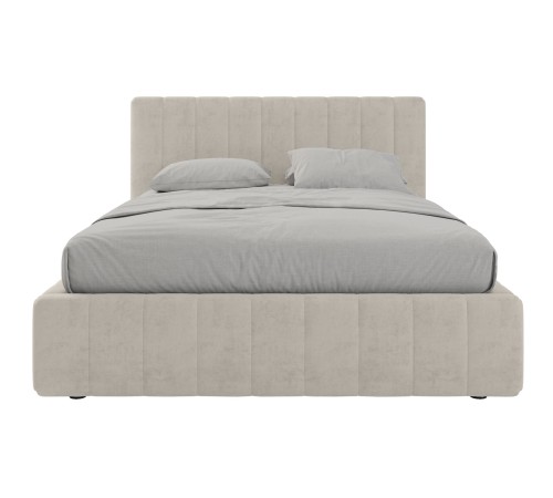 Кровать с подъемным механизмом Аметис 140х200, кремовый велюр