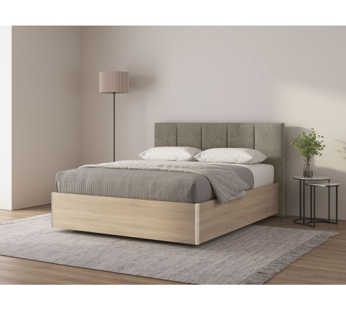 Кровать с подъемным механизмом Джулия 120х200, ясень анкор светлый/кремово-серый