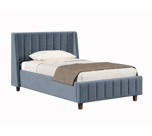 Кровать с подъемным механизмом Одри 120х200, серый велюр