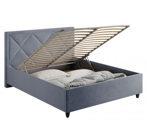 Кровать с подъемным механизмом Хлоя 140х200, изумрудный велюр