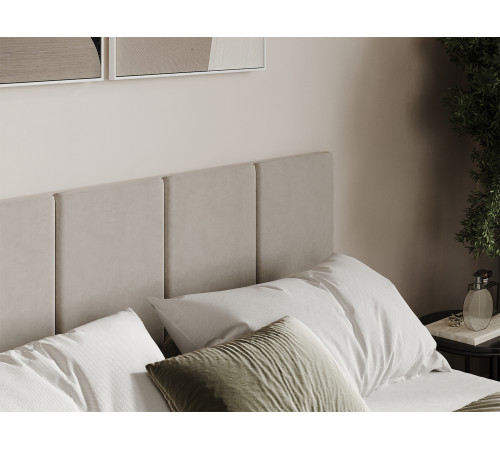 Кровать Мирен 160х200, кашемир/бежевый