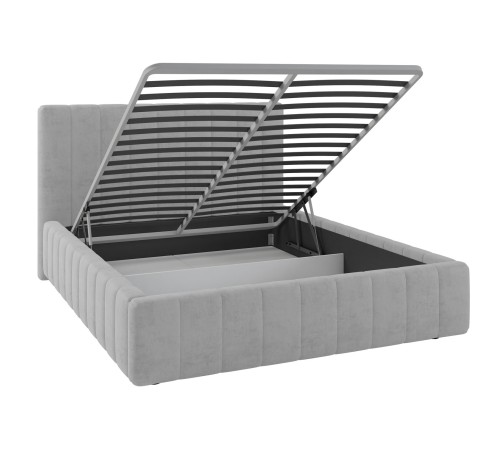 Кровать с подъемным механизмом Аметис 140х200, кремовый велюр