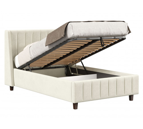 Кровать с подъемным механизмом Одри 120х200, молочный велюр