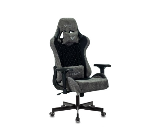 1382453 Кресло игровое Бюрократ VIKING 7 KNIGHT B FABRIC черный текстиль/эко.кожа крестовина металл