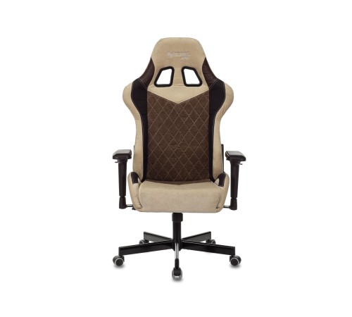 1382455 Кресло игровое Бюрократ VIKING 7 KNIGHT BR FABRIC коричневый текстиль/эко.кожа крестовина металл