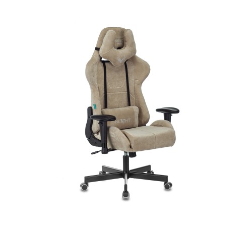 1372994 Кресло игровое Бюрократ VIKING KNIGHT LT21 FABRIC песочный крестовина металл