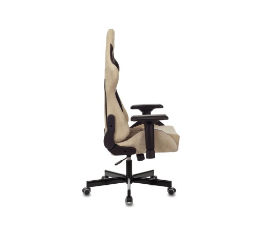 1382455 Кресло игровое Бюрократ VIKING 7 KNIGHT BR FABRIC коричневый текстиль/эко.кожа крестовина металл