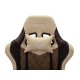 1382455 Кресло игровое Бюрократ VIKING 7 KNIGHT BR FABRIC коричневый текстиль/эко.кожа крестовина металл