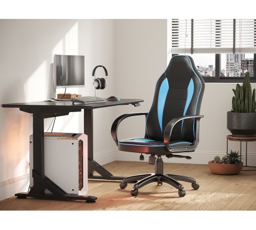 Игровое кресло Старк, черно-голубой