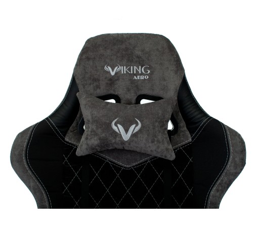 1382453 Кресло игровое Бюрократ VIKING 7 KNIGHT B FABRIC черный текстиль/эко.кожа крестовина металл