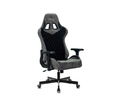 1382453 Кресло игровое Бюрократ VIKING 7 KNIGHT B FABRIC черный текстиль/эко.кожа крестовина металл