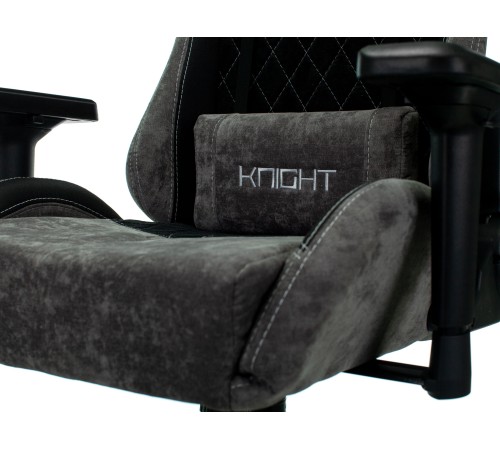 1382453 Кресло игровое Бюрократ VIKING 7 KNIGHT B FABRIC черный текстиль/эко.кожа крестовина металл