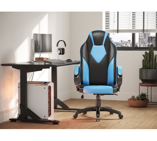 Игровое кресло Энигма 1, черно-голубой