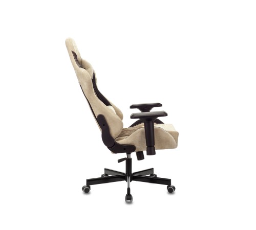 1382455 Кресло игровое Бюрократ VIKING 7 KNIGHT BR FABRIC коричневый текстиль/эко.кожа крестовина металл