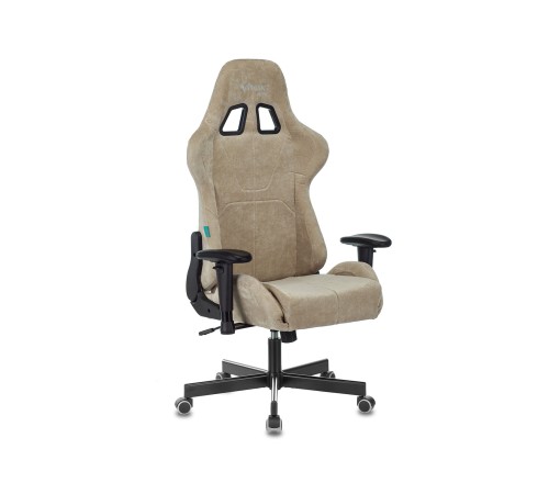 1372994 Кресло игровое Бюрократ VIKING KNIGHT LT21 FABRIC песочный крестовина металл