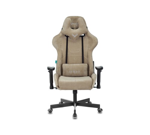 1372994 Кресло игровое Бюрократ VIKING KNIGHT LT21 FABRIC песочный крестовина металл