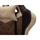 1382455 Кресло игровое Бюрократ VIKING 7 KNIGHT BR FABRIC коричневый текстиль/эко.кожа крестовина металл