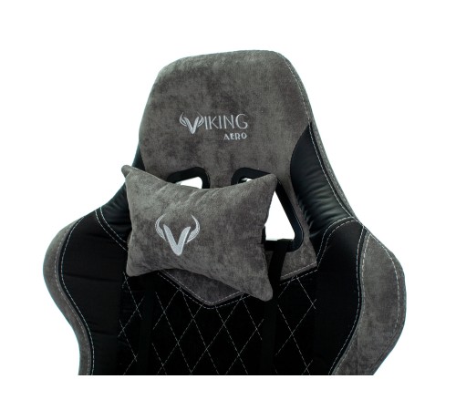 1382453 Кресло игровое Бюрократ VIKING 7 KNIGHT B FABRIC черный текстиль/эко.кожа крестовина металл