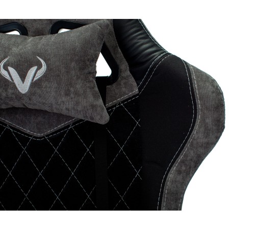 1382453 Кресло игровое Бюрократ VIKING 7 KNIGHT B FABRIC черный текстиль/эко.кожа крестовина металл