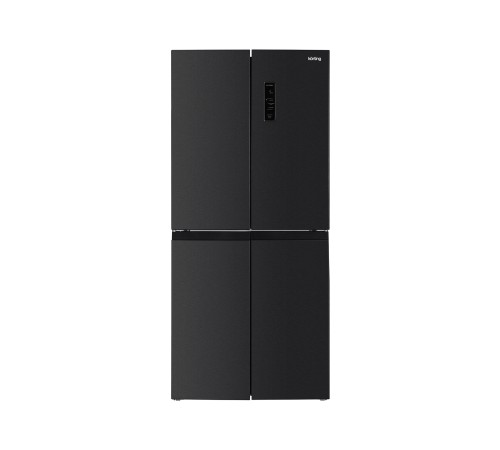 Холодильник KORTING KNFM 84799 GN, черное стекло