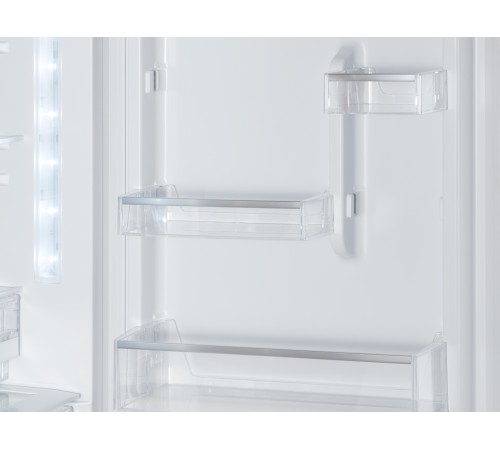 Холодильник KORTING KNFC 61869 GW, белое стекло