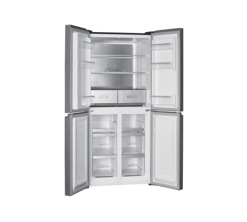 Холодильник KORTING KNFM 84799 GN, черное стекло