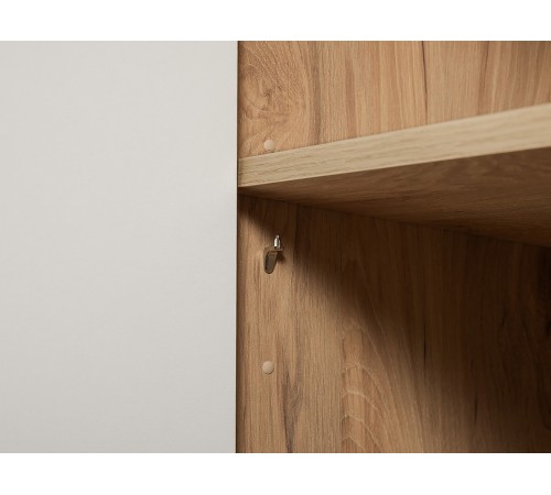 Комод Току, гикори Рокфорд натуральный/белый шагрень