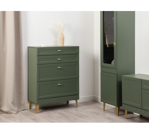 Комод Марион 16.249, дымчатый зеленый/олива шагрень