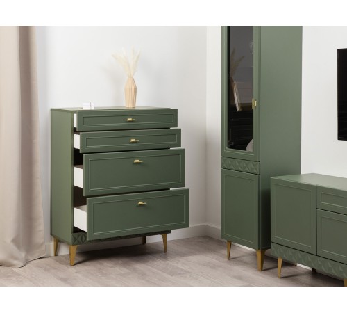 Комод Марион 16.249, дымчатый зеленый/олива шагрень