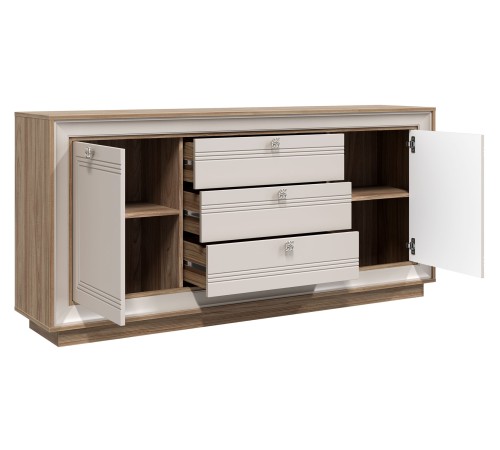 Комодино Прато 1800, вяз швейцарский светлый/газания матовая