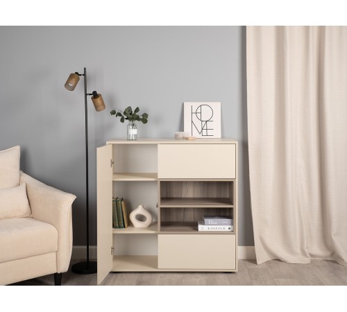 Комод Тайл 1 дв 2 ящ, сатин/эмили блаш