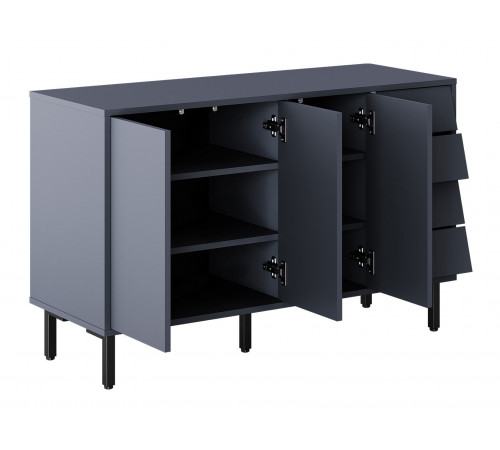 Комод Степ 4 ящ 3 дв, ночное небо/черный