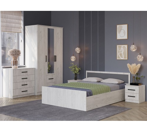 Комод Фиеста 850, дуб крафт белый