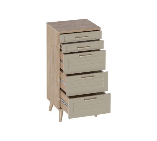 Комод Гавана 5 ящ, дуб натуральный светлый/светло-серый софт Комод Гавана 5 ящ, дуб натуральный светлый/светло-серый софт