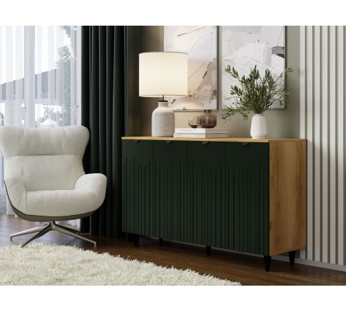 Комод Лиам, олива софт/дуб делано