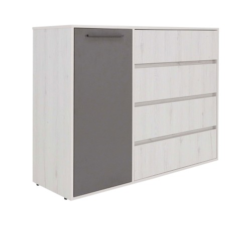 Комод Нильс, дуб эльза/темно-серый лофт