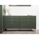Комод Марион 16.256, дымчатый Зеленый/олива шагрень/Белый шагрень
