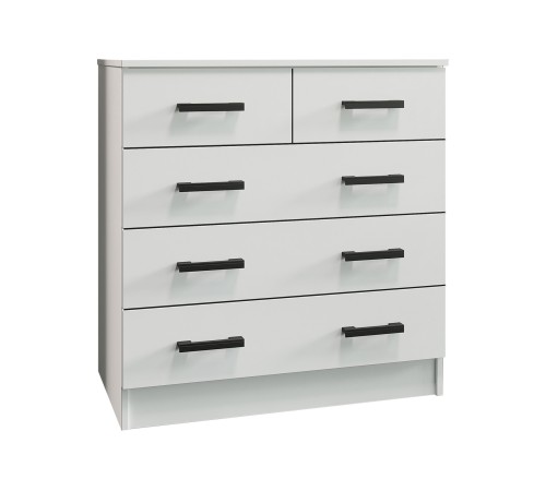 Комод Эко 5 ящ, белый гладкий