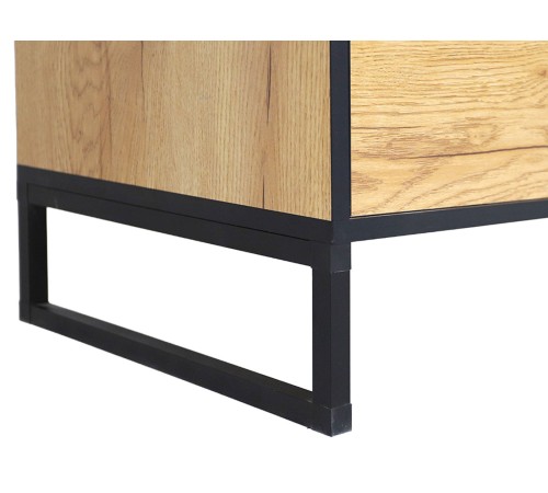 Комод Виртон с надстройкой, дуб крафт золотой/черный