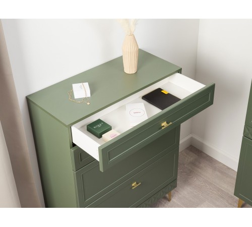 Комод Марион 16.249, дымчатый зеленый/олива шагрень