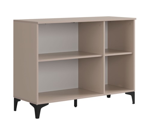 Комод 3 дв Рич, кашемир/фрапучино матовый/черный