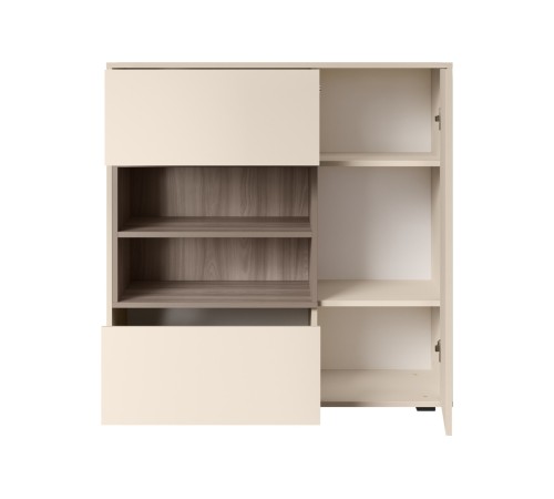 Комод Тайл 1 дв 2 ящ, сатин/эмили блаш