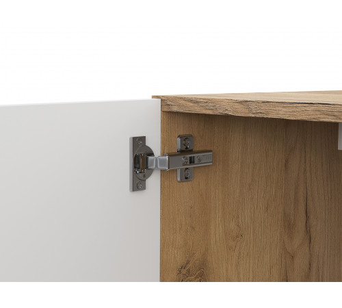 Комод Кайло 3 ящ 1 дв, дуб золотой/белый матовый