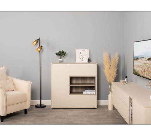 Комод Тайл 1 дв 2 ящ, сатин/эмили блаш