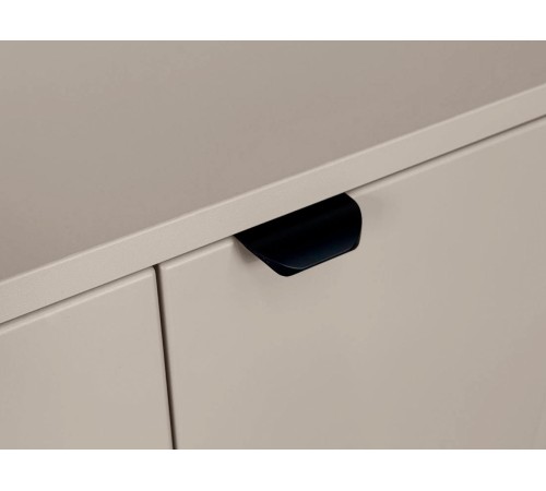 Комод 3 дв Рич, кашемир/фрапучино матовый/черный